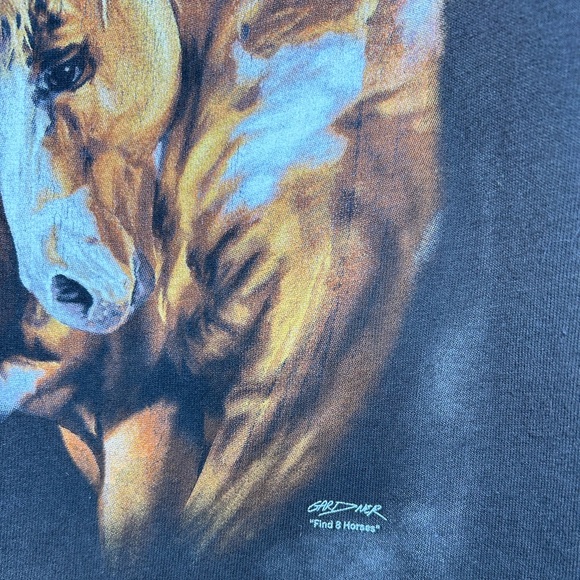 Delta Find 8 Horses Vintage Graphic Tee S - Picture 4 of 7